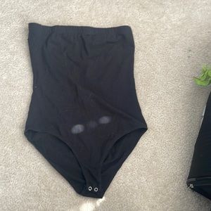 tube top open back bodysuit